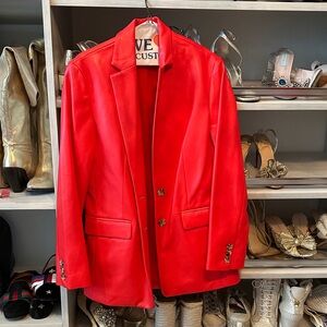 French Connection faux leather Red Blazer